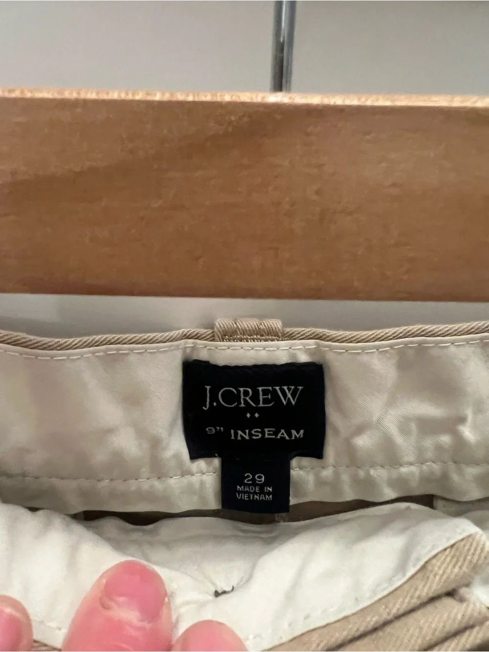 J. Crew Men's Tan Flat-Front Cotton Shorts-Size 29 with 9” inseam